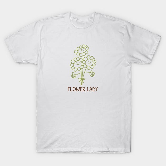 Flower Lady Flower Farmer T-Shirt by Mountain Morning Graphics